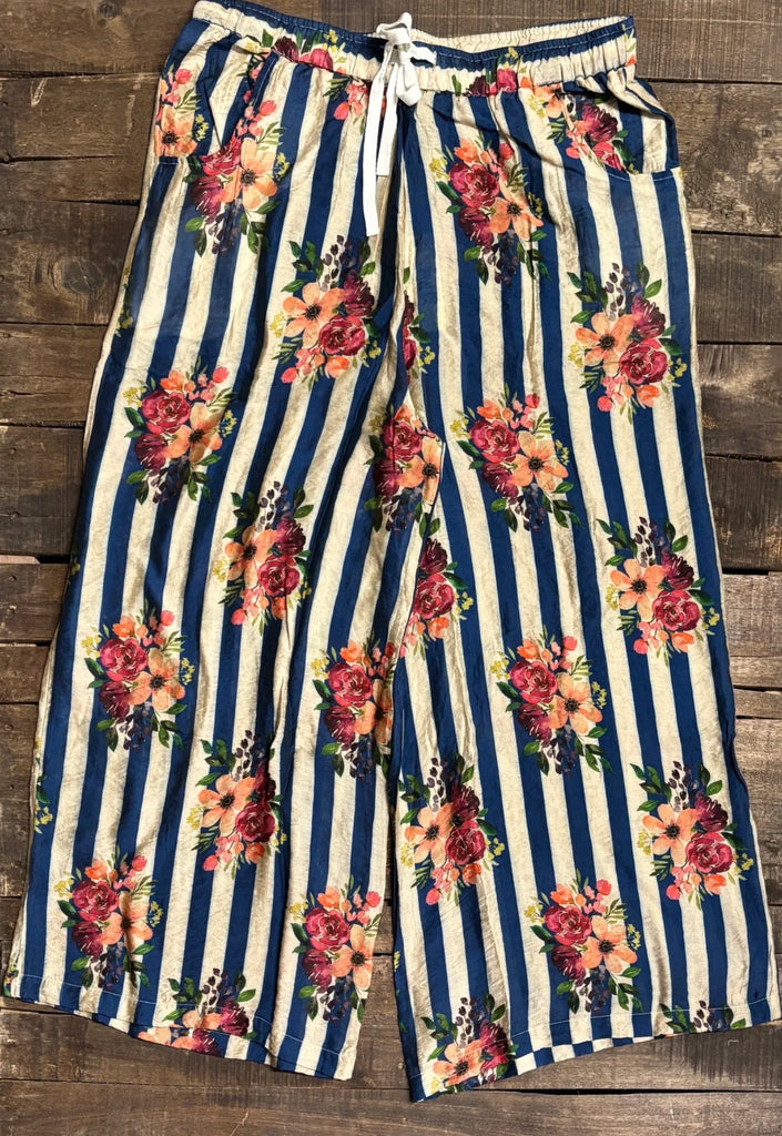 Jaded Gypsy Starlight Drift Pants-Royal Stripe