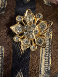 The Art Deco Custom Rhinestone Silk Tie