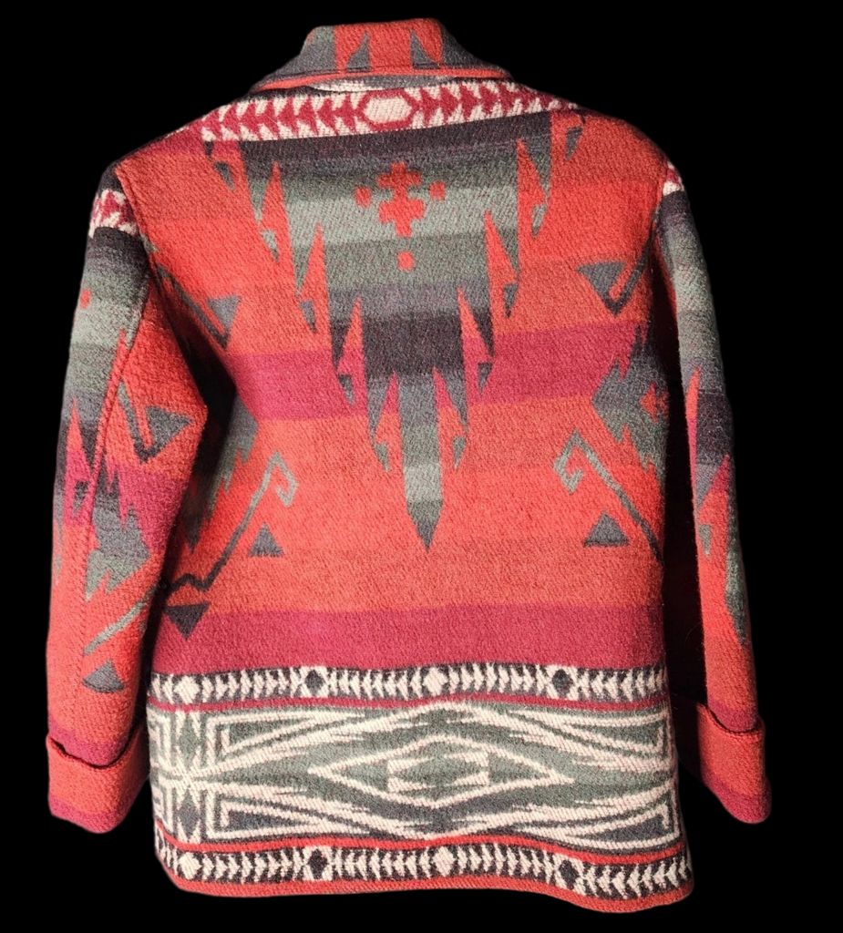 Vintage Indian Blanket Jacket Sz 8