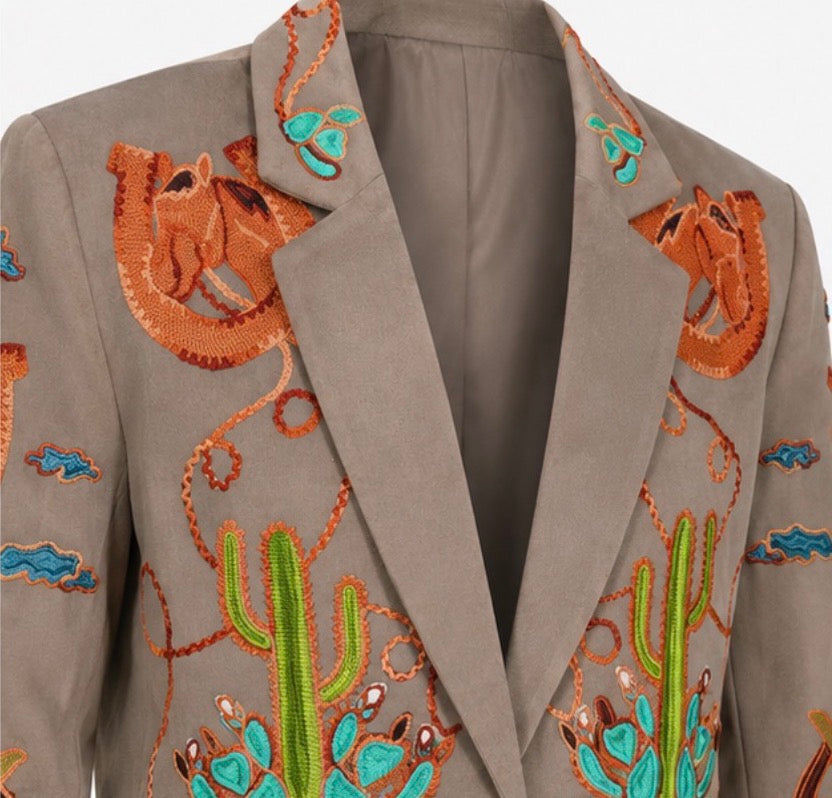 Western Trail Embroidered Blazer