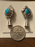 DONOVAN NEZ NAVAJO SS TURQUOISE EARRINGS