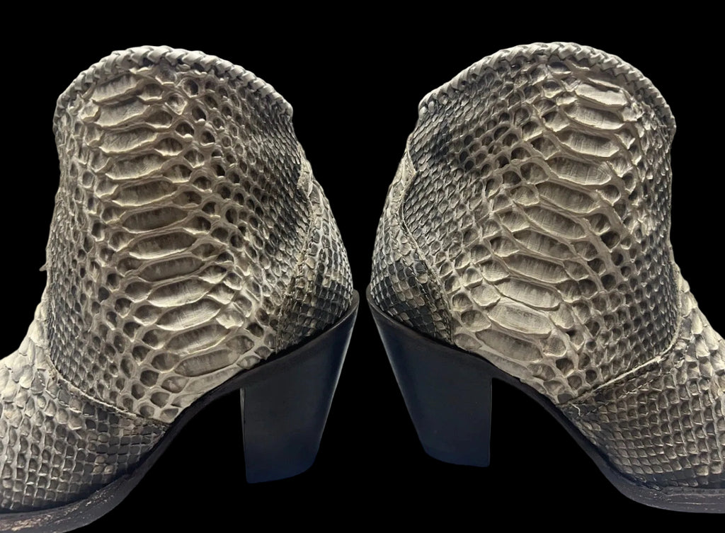 Python Snakeskin Short Boots 10B Mint