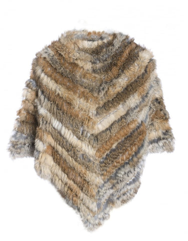 Coney Fur Poncho Mocha