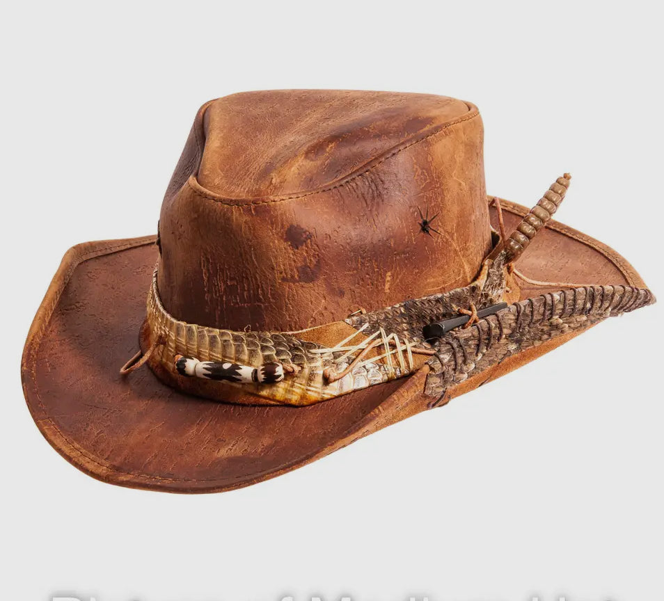 L.E. Leather Sidewinder Hat