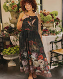 FLIGHT OF FANCY SLIP DRESS HUMMINGBIRDS