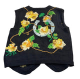 Vintage 1992 Yellow Rose of Texas Hand Knit Vest