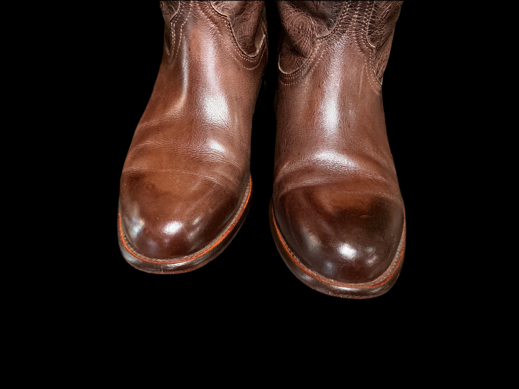 Lucchese Handmade Embossed Top Boots 7B