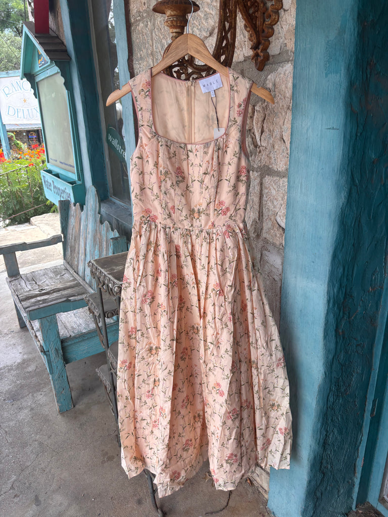 Blush Wildflower Midi Dress