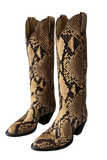 Vintage New Full Python Larry Mahan Boots 6N