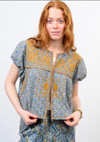 Bolero Embroidered Chambray Floral Jacket