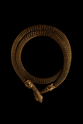 Vintage 1965–72 3D Mesh Snake Necklace/Belt, Unsigned