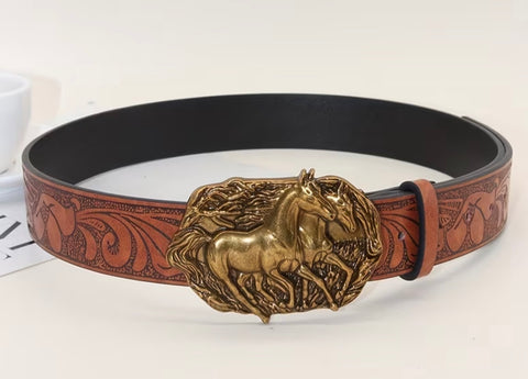 Run Free Belt Brown/Gold