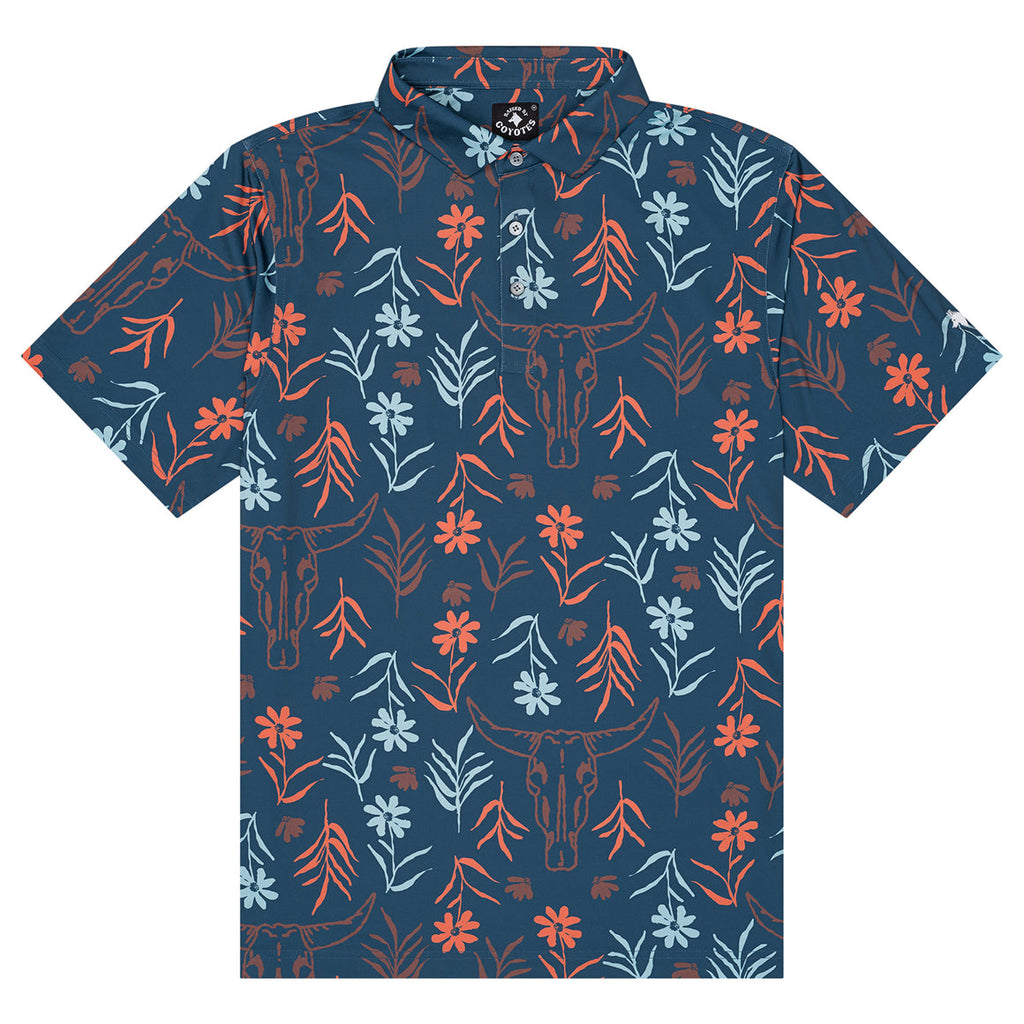 Skulls and Daisies Polo Shirt