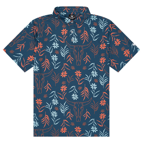 Skulls and Daisies Polo Shirt