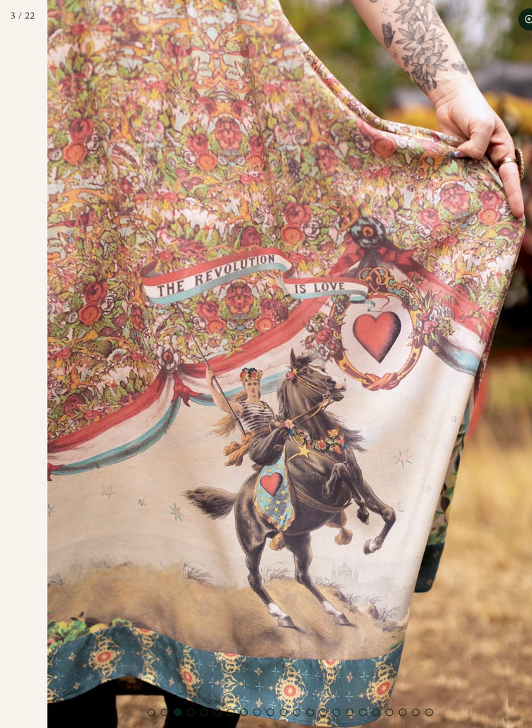 Love Revolution Bohême Slip Dress with Horse