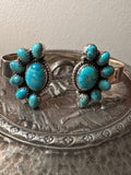 Hada Collection Sterling Silver Kingman Turquoise Cuff Bracelet