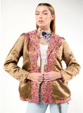 Renaissance Silk Mauve Pink Jacquard Blazer Reversible