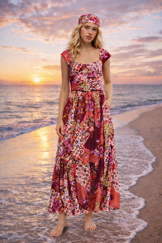 Out From Under Striped Overalls - Azul