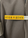 Alice + Olivia Metallic SZ O Embossed Leather Dress Mesh