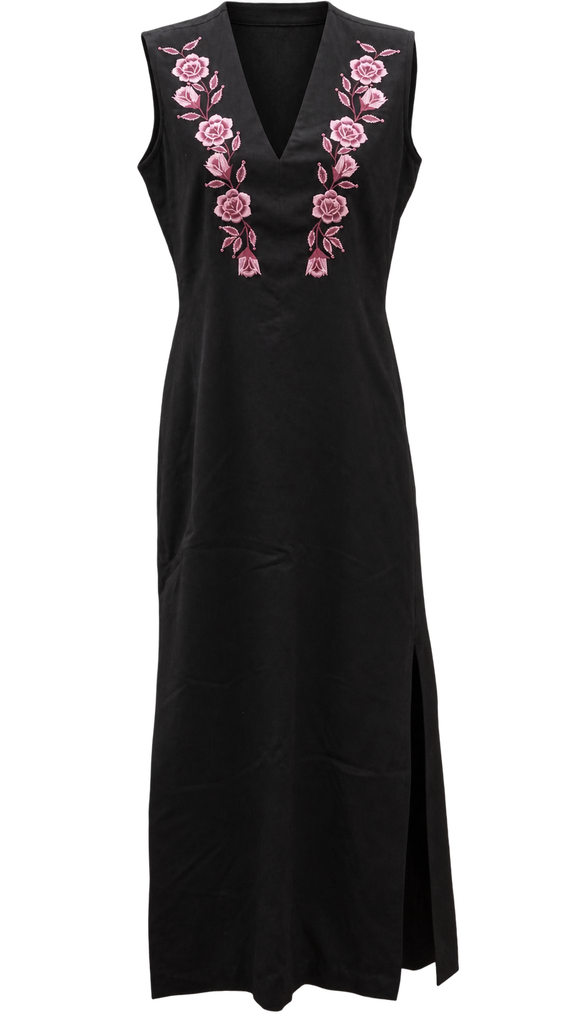 Vintage Manuel Wool Gab Embroidered Dress 8