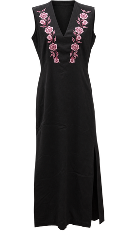 Vintage Manuel Wool Gab Embroidered Dress 8