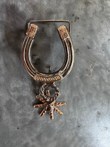 Double Snaffle Choker Rolo Silver/Gold