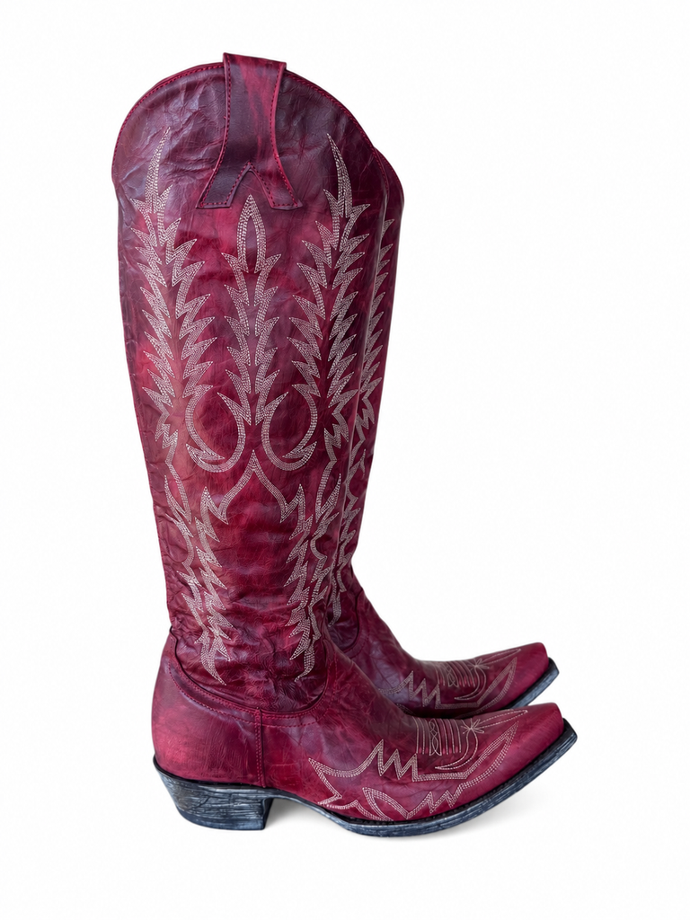 Red Mayra 18” High Old Gringo Boots 8.5B EUC