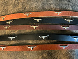 Longhorn Leather Tie Hatband