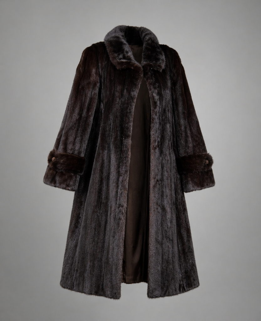 Female Blackglama Mink Maxi Fur Coat M