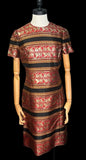 Vintage Dress Coat Set Baroque Style Brocade Jacquard