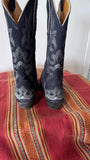 VINTAGE NAVY SUEDE 13” DIEGO BOOTS 7.5 OLD GRINGO