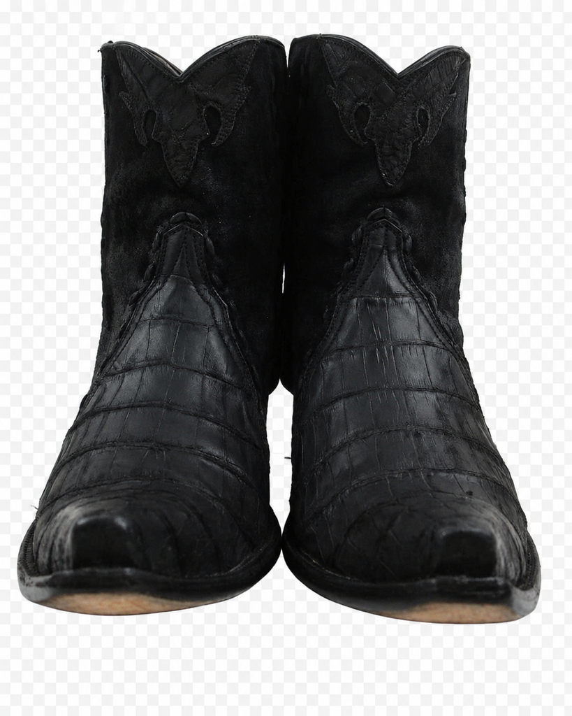 Crocodile Ankle Boots 9B Handmade Back at The Ranch