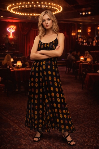 Out From Under Striped Overalls - Azul