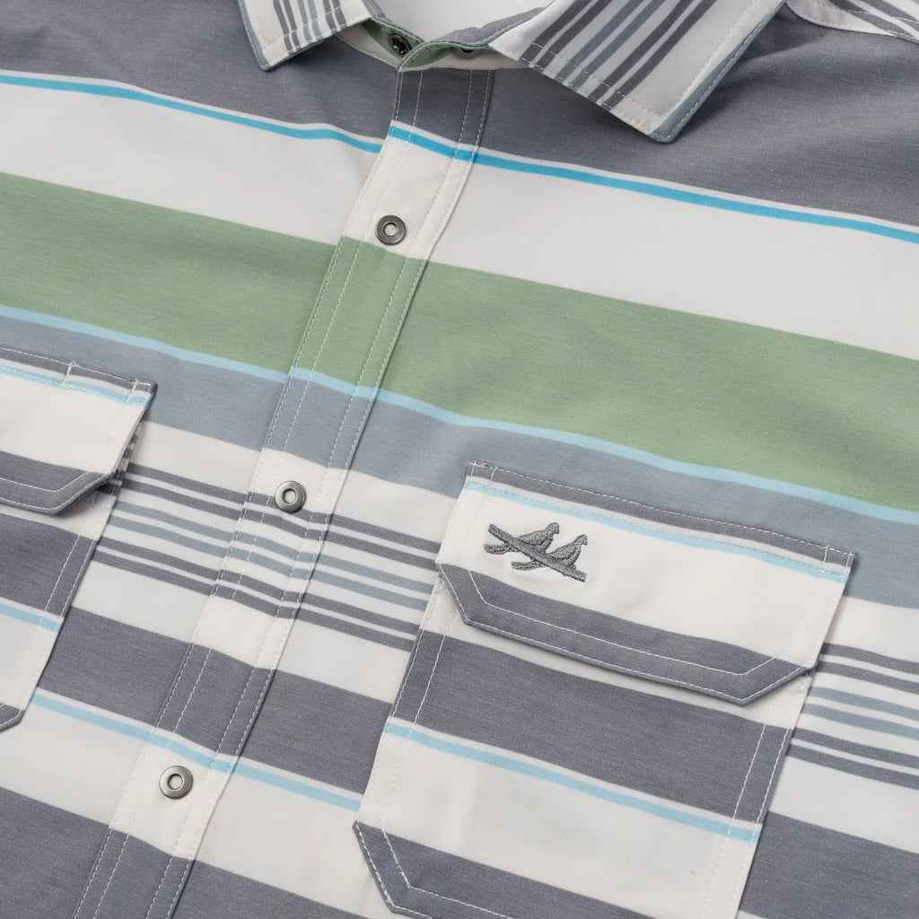 THE RIO SHIRT BAJA GRAY/GRN OUTDOOR