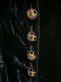 Vintage XS Velvet Dress Embroidered Double D Ranchwear