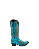 New Old Gringo Eagle Metallic Turquoise Stitch Cowboy Boot 7.5