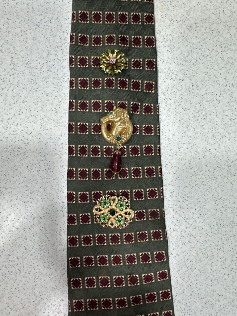 Vintage Custom Tie Horse Head Brooch #7