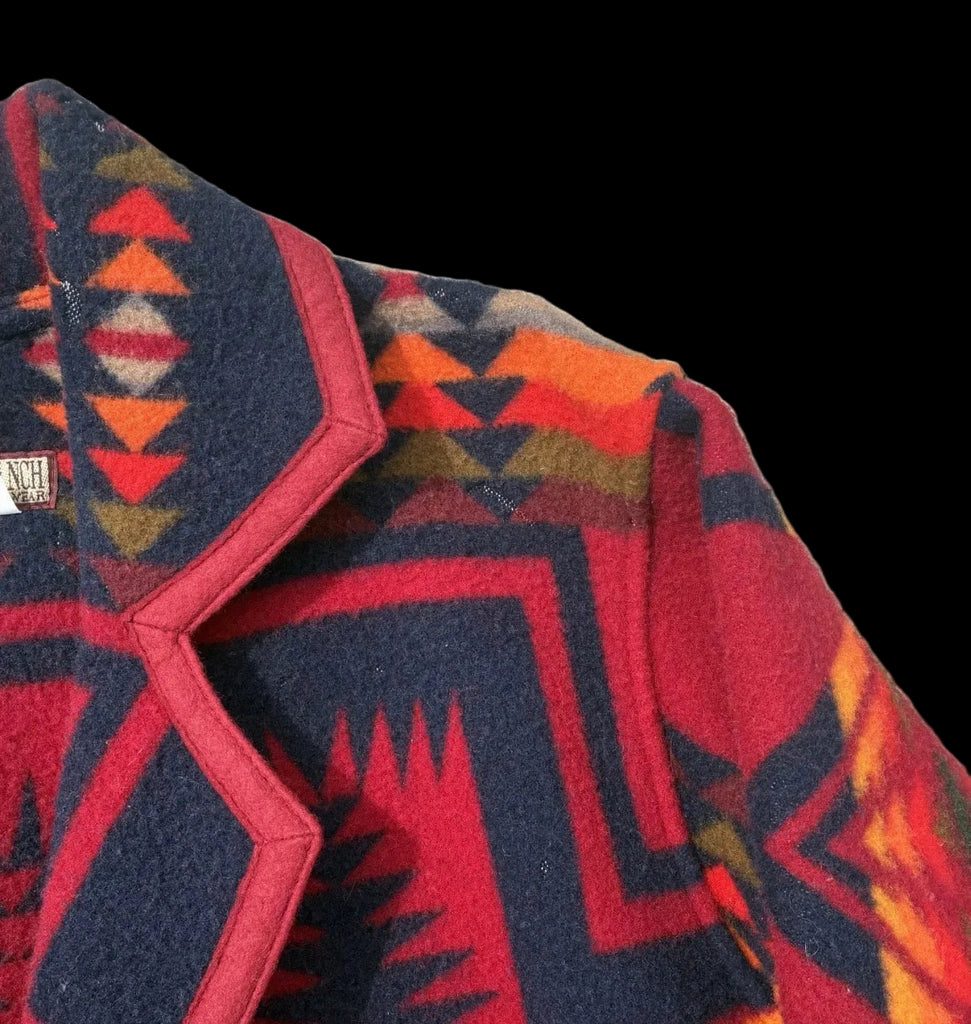 Vintage Blanket Coat Southwestern M
