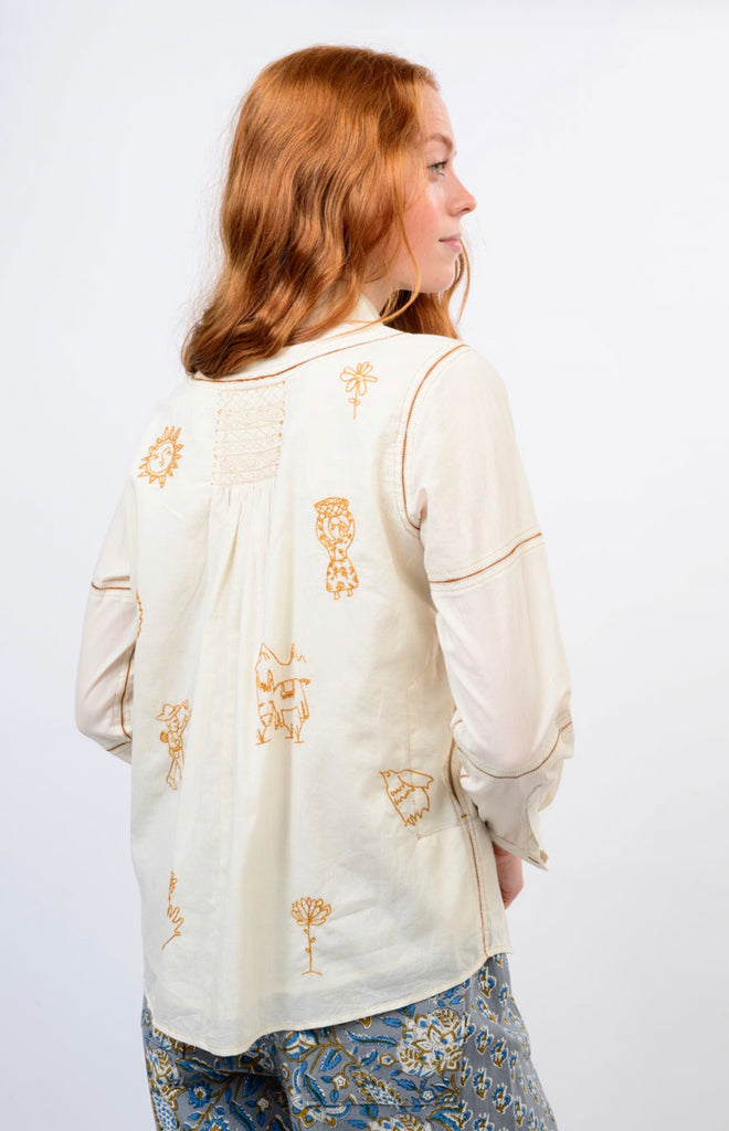 MILAGRO LONG SLEEVE TUNIC EMBROIDERED