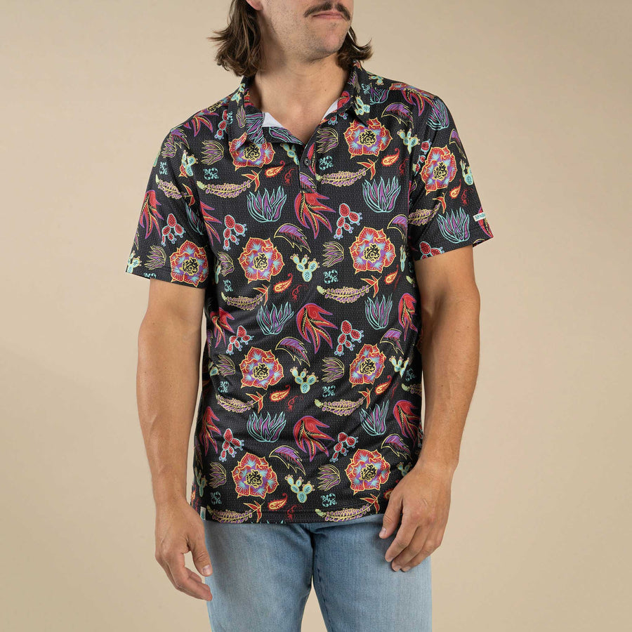 High Noon Performance Polo - Electric Desert