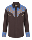 Vintage Western Shirt M Pearl Snaps Embroidered