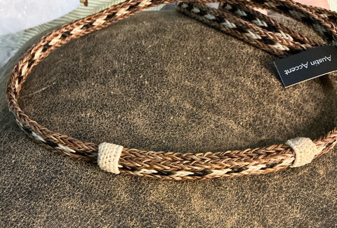 Horsehair Hatband Knots 3 Strand Sorr/B/W
