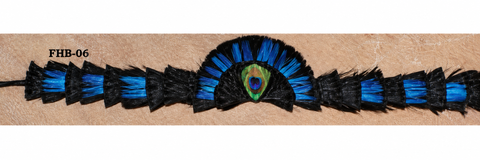 Peacock Feather Crown Hatband