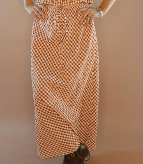 THE SADIE GINGHAM MAXI SKIRT