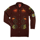 SHOW PONY EMBROIDERED WESTERN PEARL SNAP SHIRT L/S
