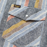 Whippersnapper Washed Stripe Navy Shirt Pearl Snap