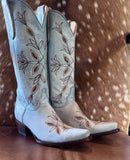 New Old Gringo YKY 7.5  Blue Bronze Inlays Boots
