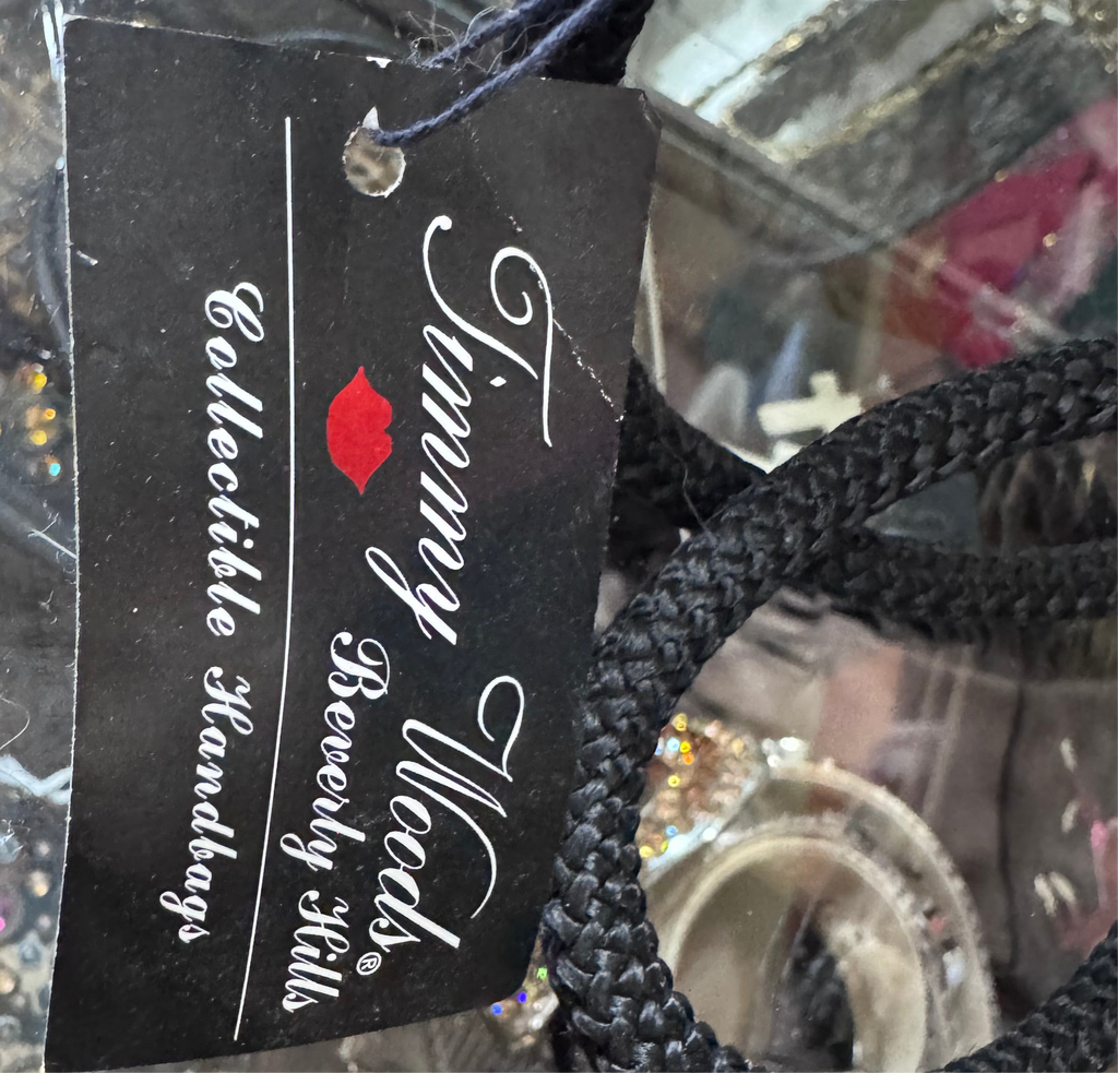 NEW VINTAGE WOOD PAPILLON PURSE