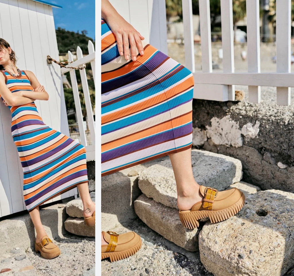 Plia Hazel Sand Comfort Slip On Lug Style Platform Shoes