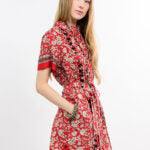 Dominga Red Patterned Dress